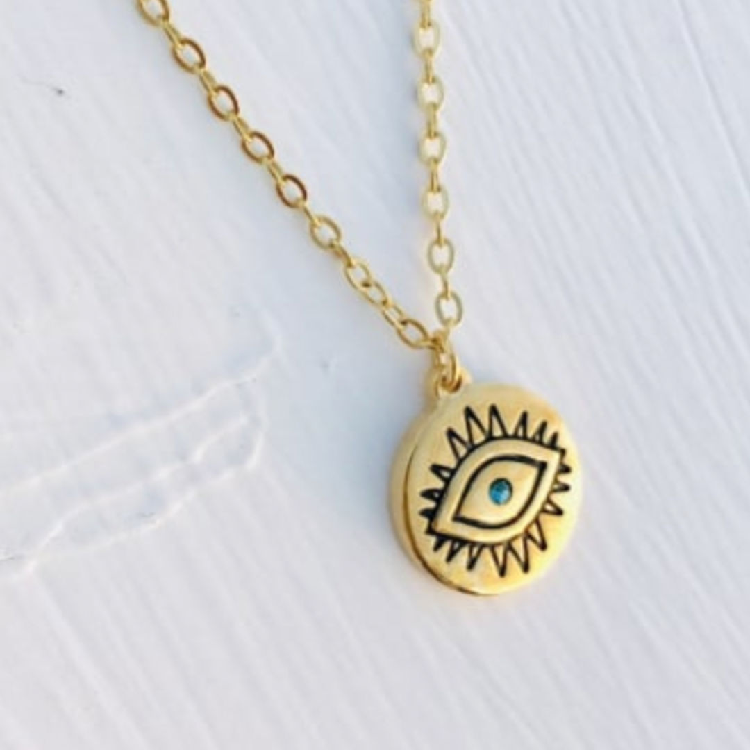 Embrace Protection & Style: All Seeing Necklace