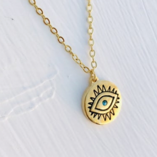 Embrace Protection & Style: All Seeing Necklace