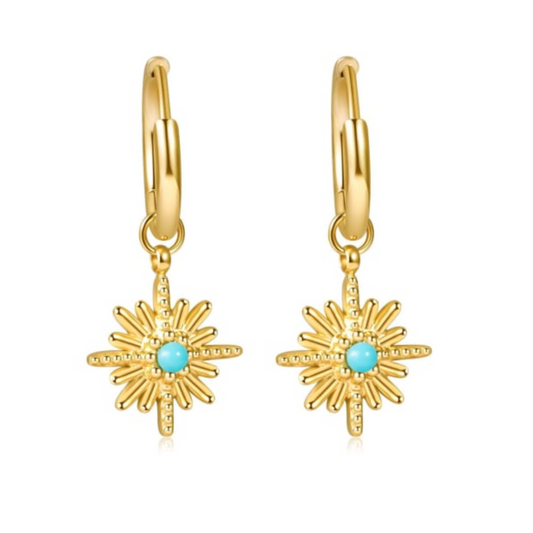 Illuminate Your Style: Sun Burst Drop Earrings