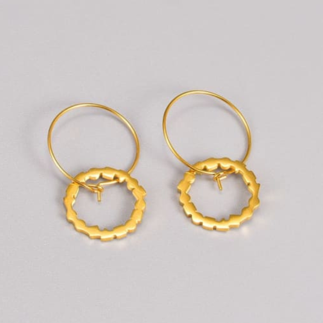 Uniquely Modern: Full Circle Double Hoop Earrings