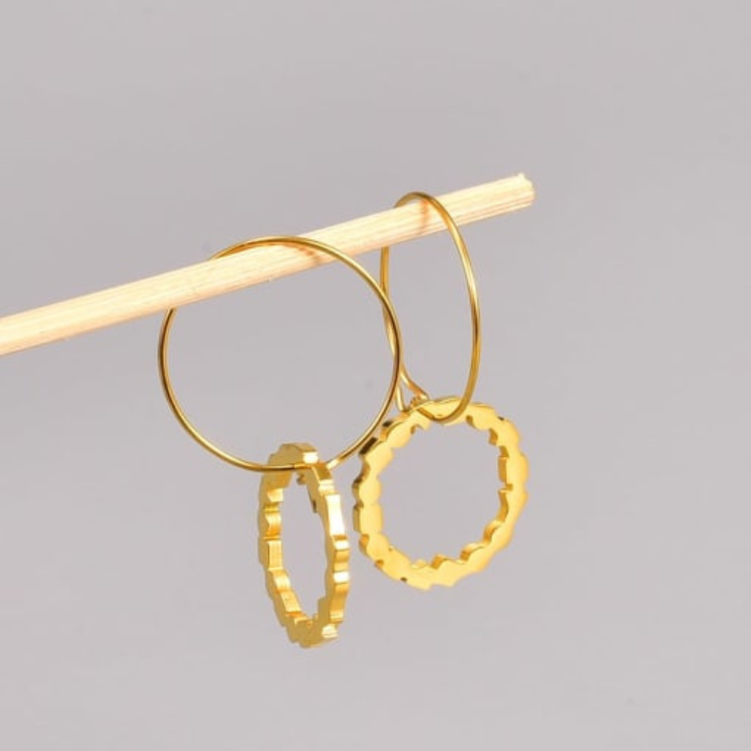 Uniquely Modern: Full Circle Double Hoop Earrings